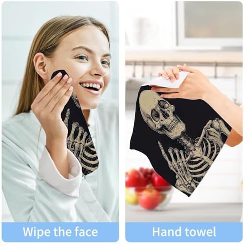 12x12 Skeleton Washcloths 2 Pack