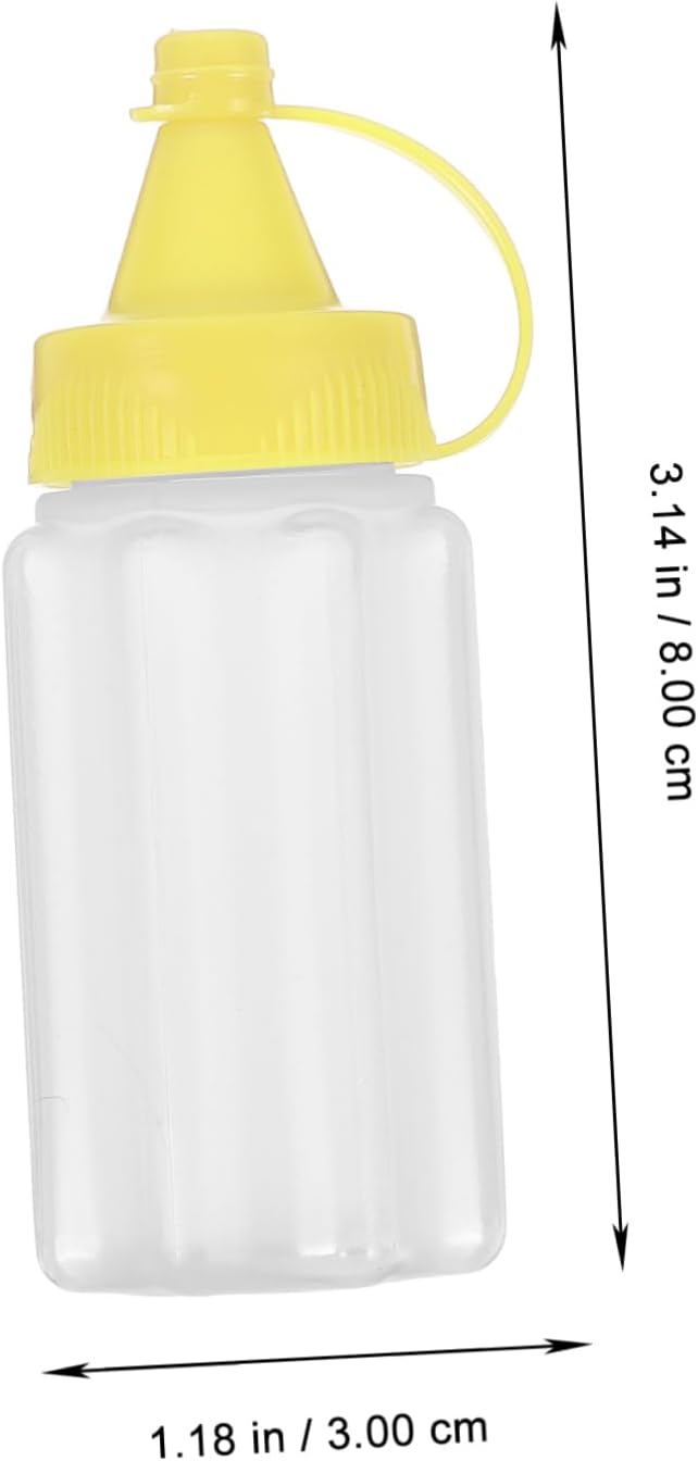 4-pack LABRIMP Squeeze Bottles - Store Squeezable Condiment Sauce Bottles