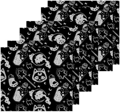 Halloween Cat Washcloth Set for Wash Drying and Cleaning