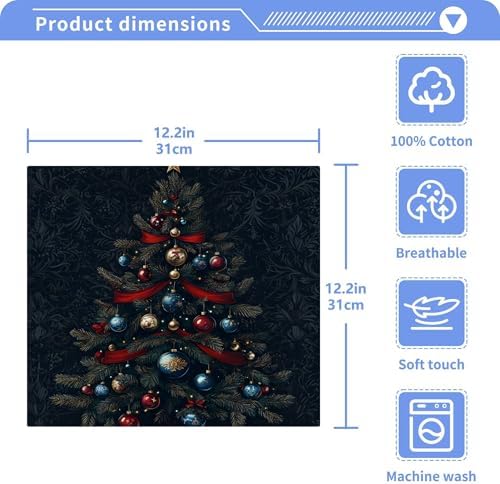 Xigua Christmas Washcloth Set for Bathroom Kitchen