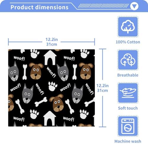Quick ships premium dog paw washcloth reusable absorbent_INV007