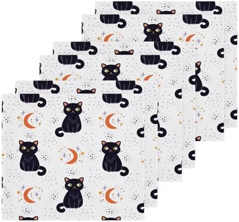 Halloween Cat Washcloths