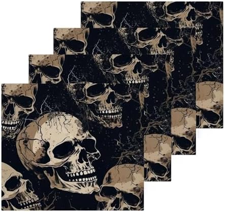 Set of 2 Skull Wash cloths for Baby Adults