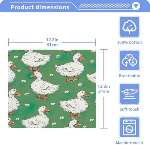 Cartoon Duck Washcloths 2 Pack Soft Absorbent