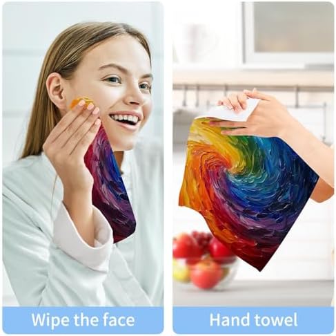 Tie Dye Washcloth Set - Soft Reusable and Versatile for Home Travel