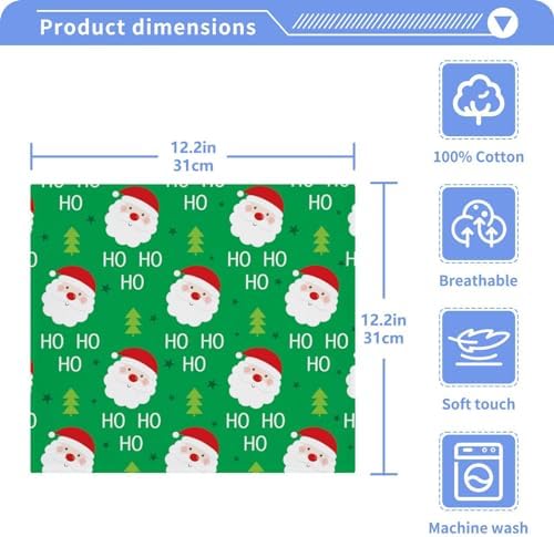 Christmas Santa Washcloth 2-Pack