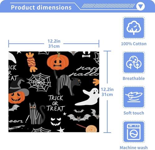 Xigua Happy Halloween Washcloth Set - 12x12-inch