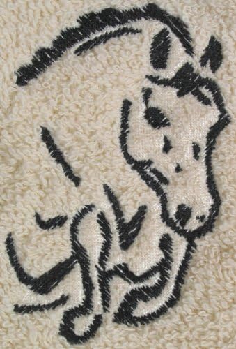 Premium 3-Piece Bath Towel Set with Embroidered Jumping Horse