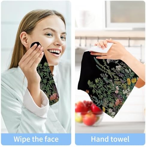 Herbal Wildflower Washcloth Pack Soft Reusable Washcloths