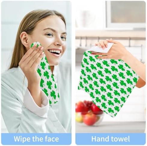 St Patrick Day Washcloths 2 Pack Soft Absorbent Cotton Towels