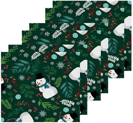 Xigua Christmas Snowman Washcloths Set of 2 - 12x12 Inch