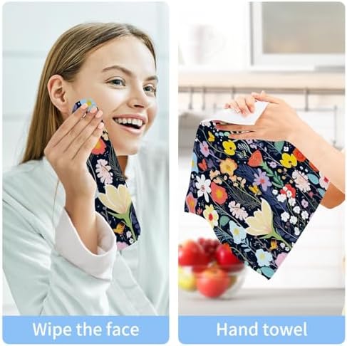 Sturdy Washcloth Set - Soft Absorbent Face Towels for Bath Swim Travel