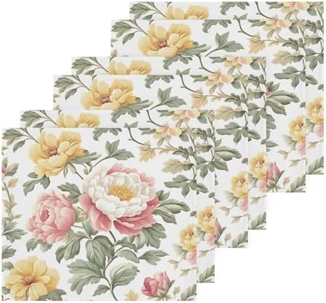 Xigua Peonies Washcloth Set - Fast Drying Super Absorbent Multi-Purpose Towels
