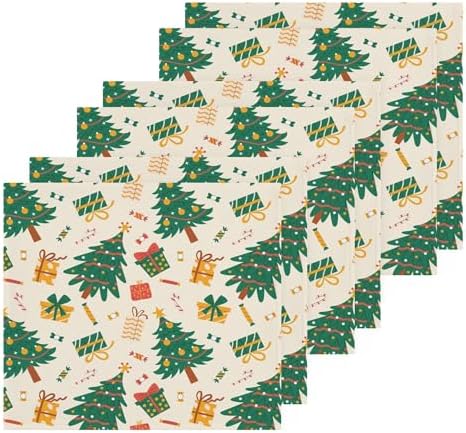 Cute Christmas Tree Washcloth Set