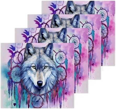 YETCAS Bin Wolf Washcloth Set