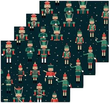 YETTASBIN Christmas Nutcrackers Washcloths 2 Pack 1