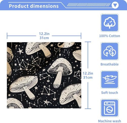Mushroom Washcloths 2 Pack Soft Absorbent Towels