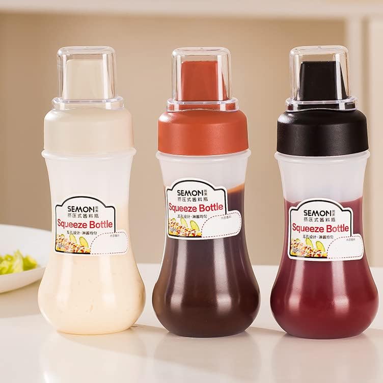 4-Piece PorousCondiment SqueezeBottles
