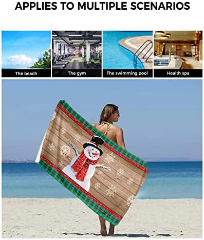Christmas Snowman Bath Towels Set