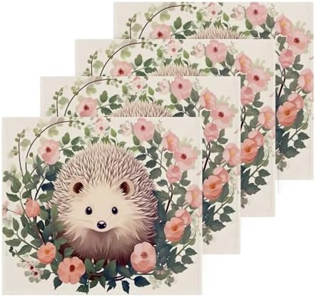 Hedgehog Washcloth for Babies Soft Absorbent Reusable Fingertip Towels