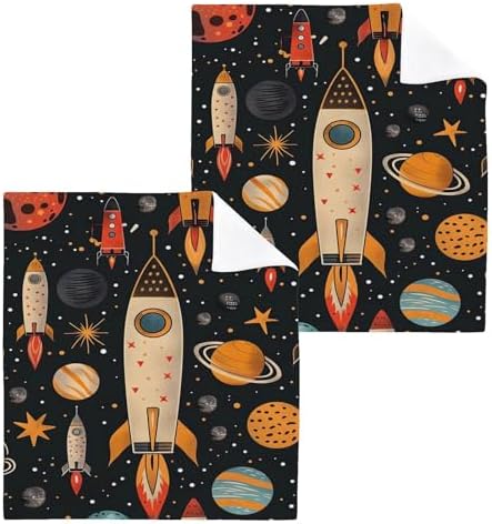 Yet Rocket Wash Cloths for Kids Soft Reusable Washable Face Towels