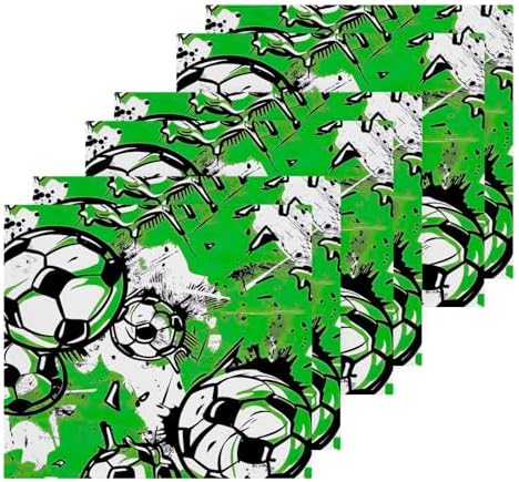 Sturdy Football Graffiti Washcloth Set 12x12inch