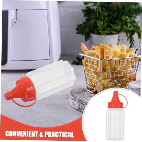 KICHOUSE 4pcs Reusable Condiment Squeeze Bottles for Kitchen 1