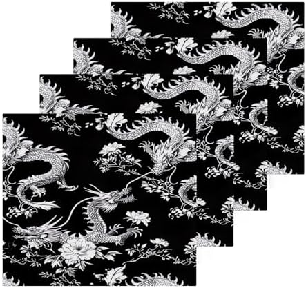 Elegant Chinese Dragon Washcloth Set for Babies