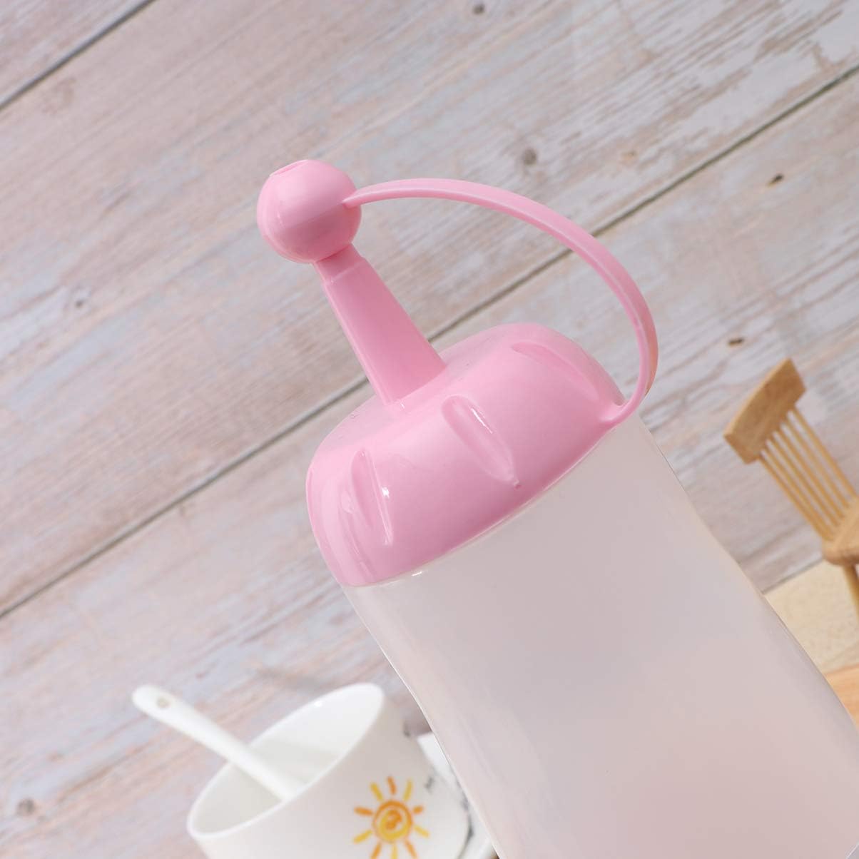 Zerodeko 440ml Salad Dressing Squeeze Bottles with Easy-close Lid