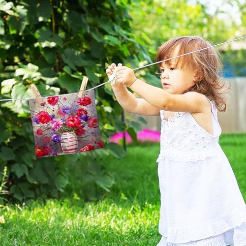 Red Flower Face Towels