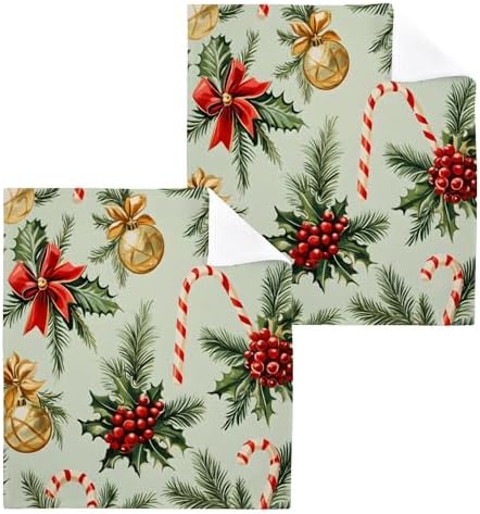 Xigua Christmas Candy Washcloth Set - 12x12