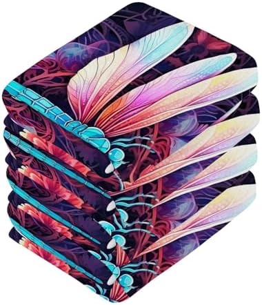 Dragonfly Washcloths 2 Pack Soft Absorbent Cotton Face Towels