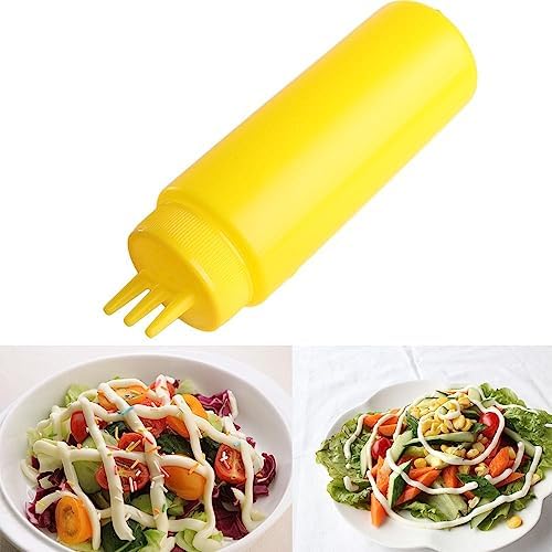 3 Holes Condiment Squeeze Bottles Durable Leak-Proof Design