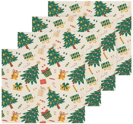 Cute Christmas Tree Washcloth Set