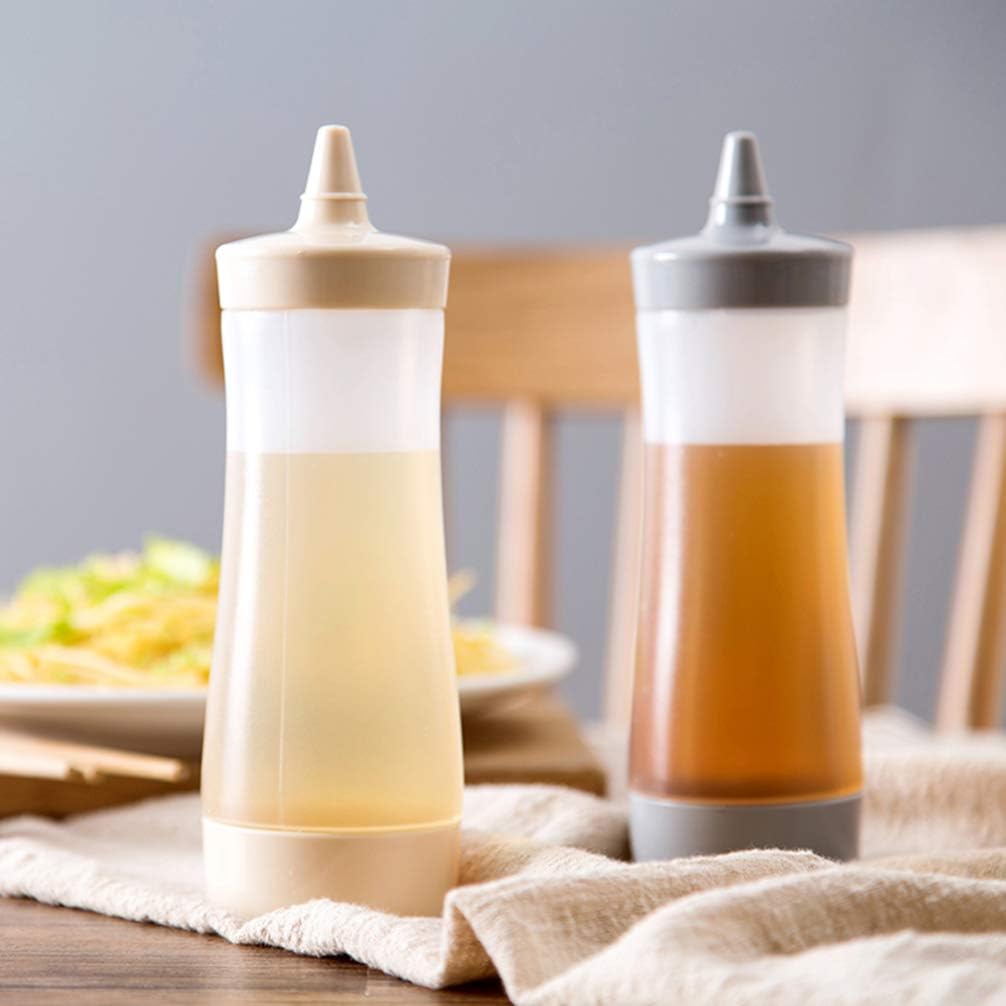 Delura Condiment Squeeze Set 3 Piece Kitchen Reusable Mustard Ketchup Squeeze Bottles