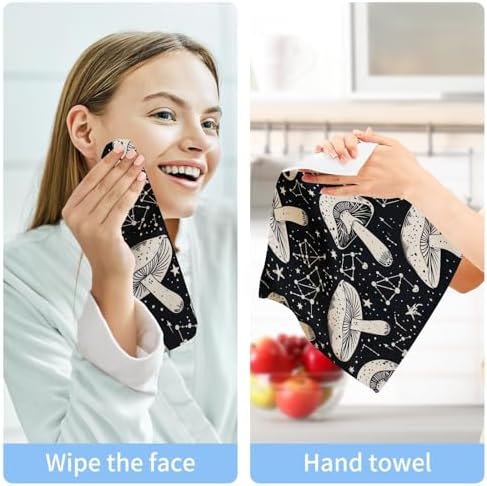 Mushroom Washcloths 2 Pack Soft Absorbent Towels