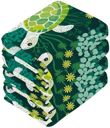 YETASBINGreen Turtle Washcloths 2 Pack