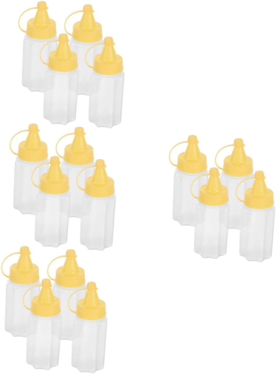 OKUMEYR 16-Piece Small Squeeze Bottles for Salad Dressing Condiments