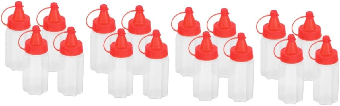 16 Pcs Mini Condiment Squeeze Bottles Set
