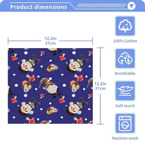 Halloween Gnome Washcloth Set 2-Piece