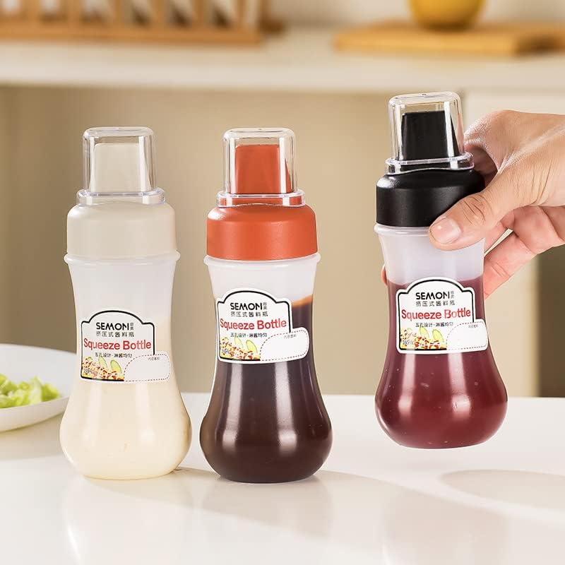 4-Piece PorousCondiment SqueezeBottles