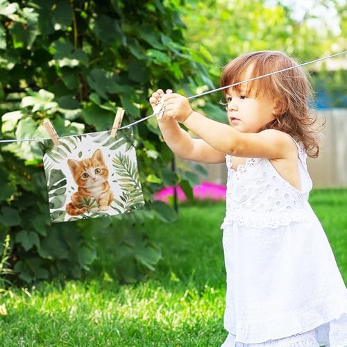 YETTASBIN Cat Leaves Washcloth Set 2-Pack
