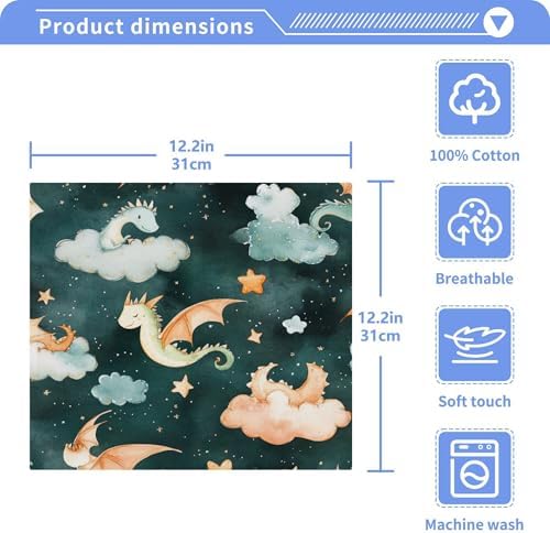 Xigua Cute Dragons Washcloth Set