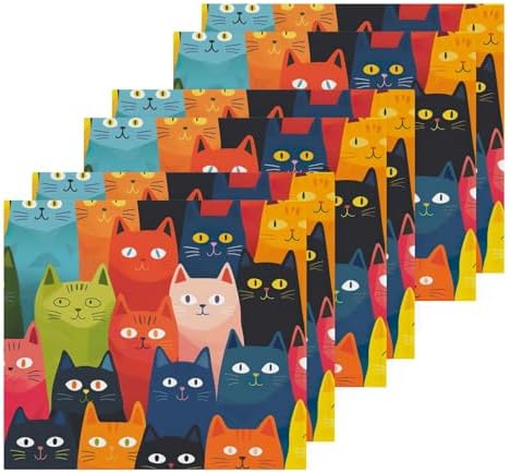 YETTASBINCat Washcloths 2 Pack Soft Absorbent 12x12 inch
