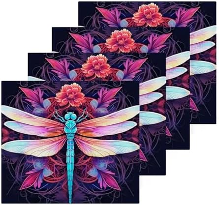 Dragonfly Washcloths 2 Pack Soft Absorbent Cotton Face Towels