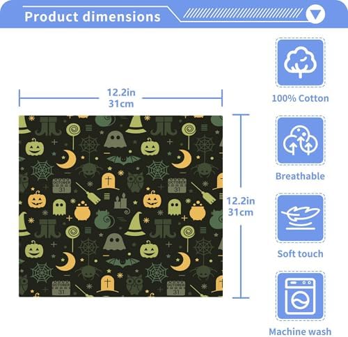 Halloween Spooky Pumpkin Washcloth Set