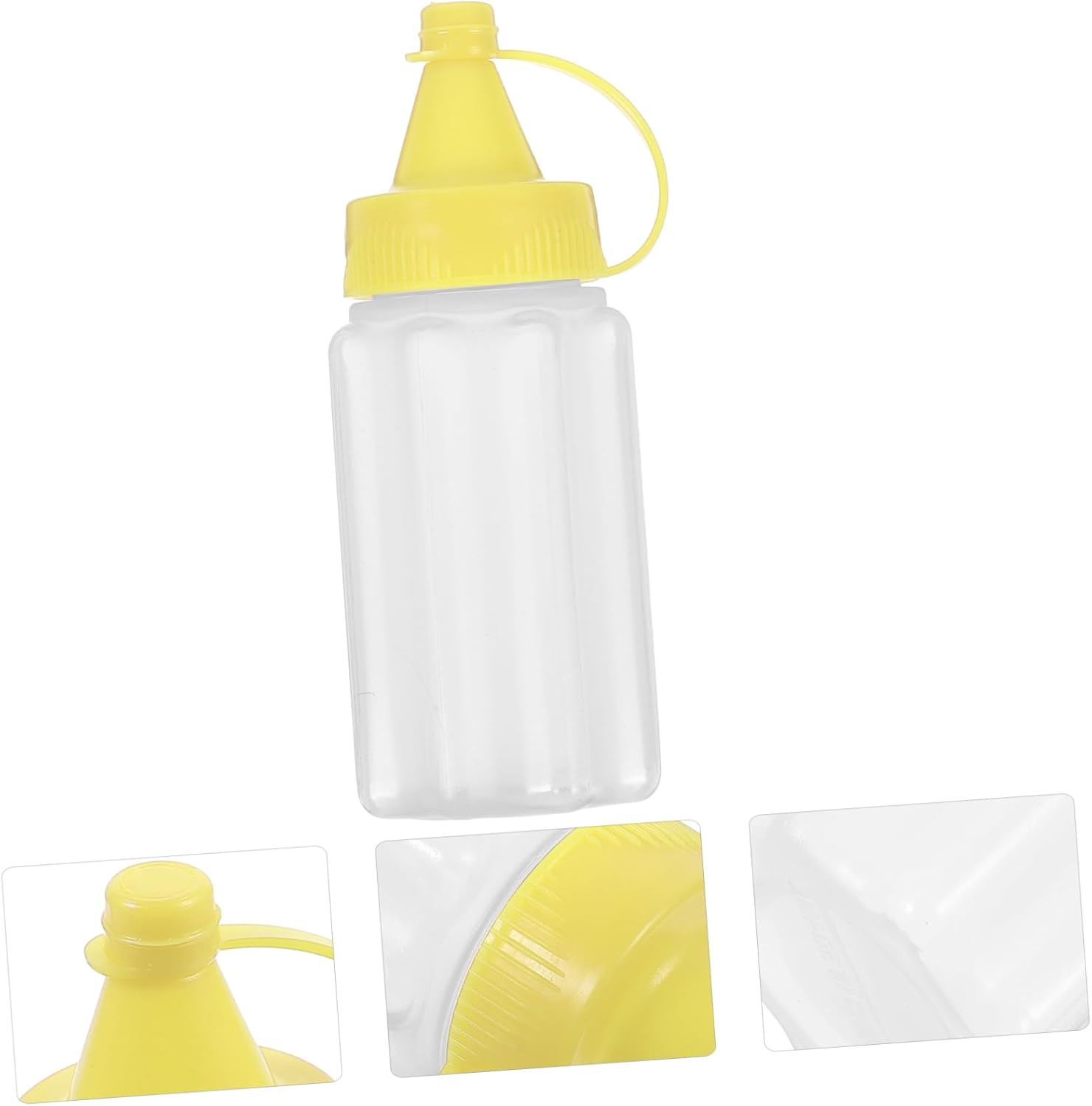 PRETYZOOM 4pcs Reusable Condiment Squeeze Bottles