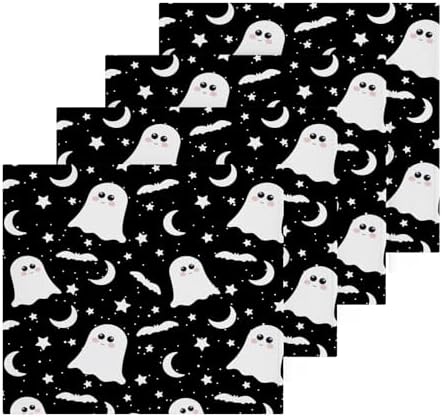 Halloween Ghost Washcloth Set - Soft Reusable Baby Face Towels