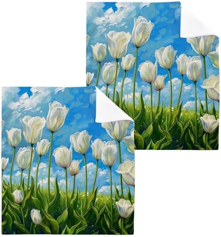 Elegant Tulip- Shaped Washcloth Set for Fast Drying Cleaning More