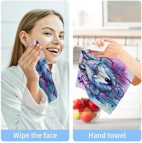 YETCAS Bin Wolf Washcloth Set